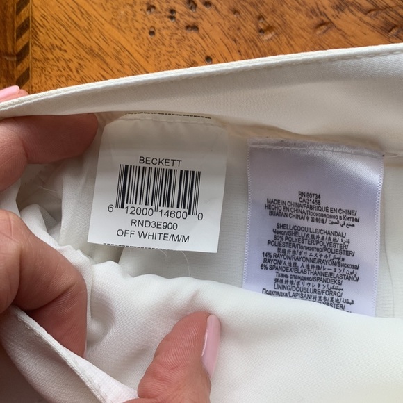BCBG Max Azria off white Beckett asymmetric mini skirt size M - Picture 8 of 10